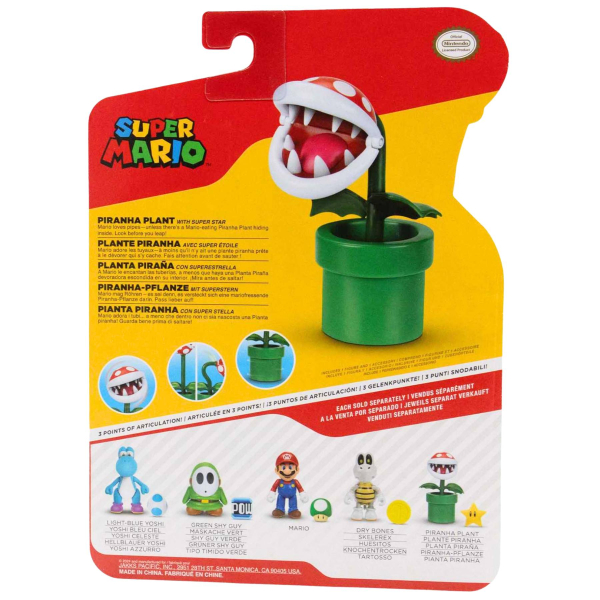 World of Nintendo Minifiguren Super Mario (Wave 40) Piranha Plant with Star